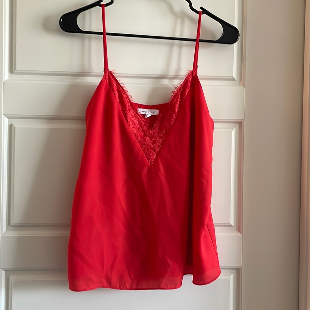 Medium red lace cami. Never worn